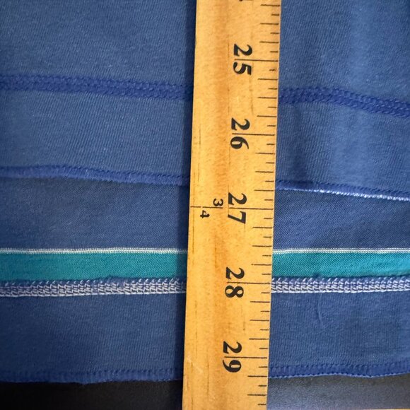 Vintage 90s No Boundaries Men's Blue Striped Polo Shirt, Size Medium - Picture 7 of 7